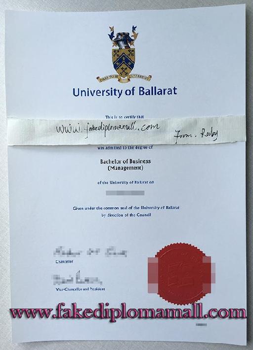 University of Ballarat degree sample