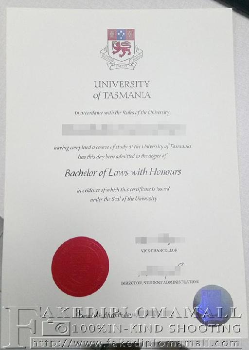 University of Tasmania bachelor of Laws degree sample