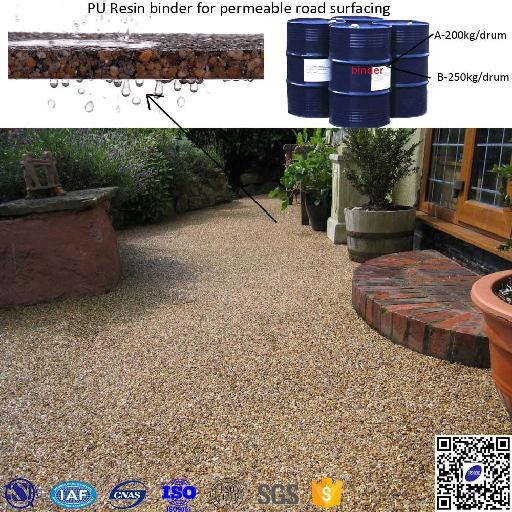 what is the best resin for bonding gravels stone aggregates for make permeable driveway ?